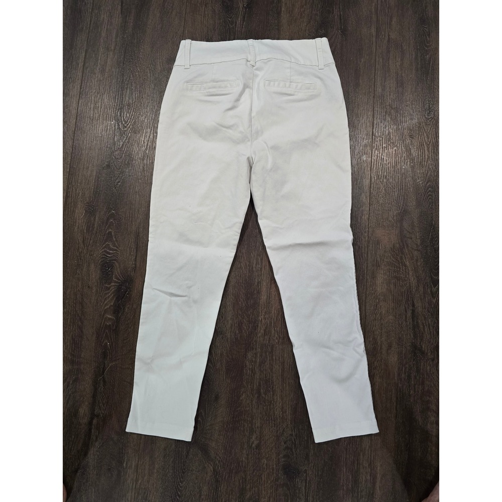 The Limited Drew Fit White Straight Leg Stretch Cotton Dress Pants Womens Size 6
